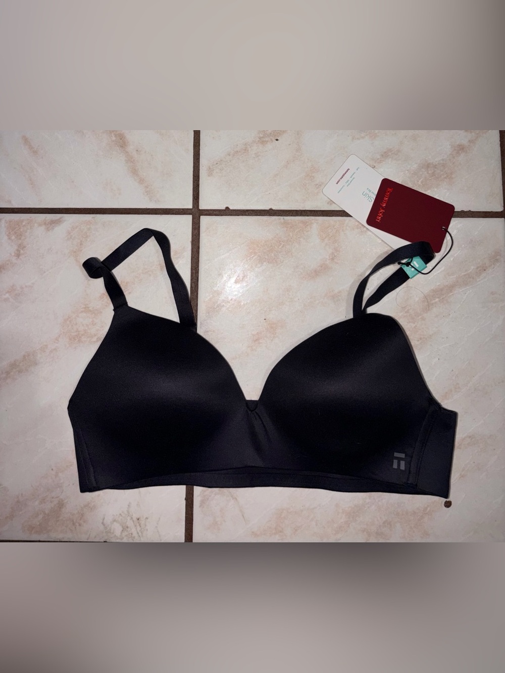 Tommy John Second Skin Lightly Lined Demi Bra - Black Size 34 B